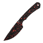 G006A8 — Couteau Kansept Flank Lame Acier D2 Drop Point avec Impression Zombie Blood Manche G10 Noir avec Impression Zombie Blood Etui Kydex - Livraison Gratuite