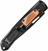 G1068144 Couteau Gerber Affinity | Lame Drop Point Acier D2 Black | Manche Cuivre  Frame Lock - Livraison Gratuite