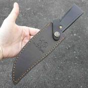 HR0040 Poignard de Chasse Hen & Rooster Bowie Acier 440 Manche Bois de Cerf - Livraison Gratuite