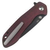 J1920BDRC Couteau CJRB Scoria Burgundy Micarta Lame Acier AR-RPM9 IKBS - Livraison Gratuite