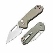 J1933GN CJRB Mini Pyrite - Couteau Pliant Button Lock Lame Acier AR-RPM9 Satin Wharncliffe Manche Aluminium Vert - Livraison Gratuite