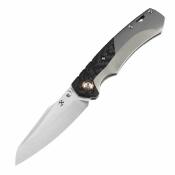 K1051A1 Kansept Weim Lame Acier CPM-S35VN Stonewash Manche Titane Carbone Twill Framelock - Livraison Gratuite