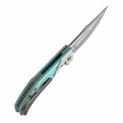 K1089B4 Kansept Orion Limited Edition – Couteau pliant Frame Lock Lame Acier CPM S35VN Manche Titanium Green & Satin - Livraison Gratuite