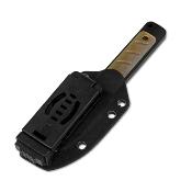KI1063A4 Couteau Kizer Smolt Lame Drop Point Acier D2 Manche G10 Noir avec Inlays Ultem Etui Kydex - Livraison Gratuite