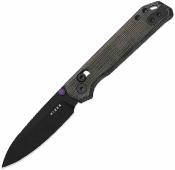 KIV34582CDA1 Couteau Kizer Begleiter 2.9 | Lame Acier BD1N Black PVD | Manche Micarta Noir | Livraison Gratuite
