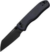 KIV36192CS1 Couteau KIZER Drop Bear 2 Lame Acier Nitro-V DLC Noir Manche Richlite Canyon Bleu Button Lock - Livraison Gratuite