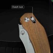 KIV3672A2  Couteau Kizer Bulldog | Lame Sheepsfoot Acier Nitro-V Satin | Manche Mkuruti Wood Clutch Lock - Livraison Gratuite