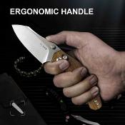 KIV3672A2  Couteau Kizer Bulldog | Lame Sheepsfoot Acier Nitro-V Satin | Manche Mkuruti Wood Clutch Lock - Livraison Gratuite