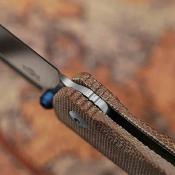 KIV3698A2  Kizer Renaissance | Couteau Lame Sheepsfoot Acier Bohler N690 Satin | Manche Brown Norplex UltreX Micarta Linerlock - Livraison Gratuite