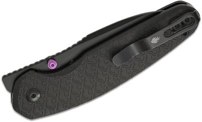 KIV3730A2 Couteau Kizer Meteora Lame Acier Nitro-V Manche Aluminium Noir Sécurité Liner Lock Clip - Livraison Gratuite