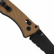 V3774CTA3 Kizer Aegis T – Couteau pliant Lame Acier AEB-L Black PVD Tanto Brise-vitre, coupe-sangle Manche Brown G10 - Livraison Gratuite