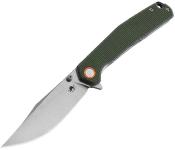 KKNJ335LGN Couteau Pliant Klaken Lancet Lame Acier 14C28N Manche Micarta Vert Linerlock Flipper - Livraison Gratuite