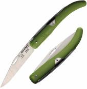 KO02580 Okapi – Couteau Pliant Lame Acier N690 Satin Clip Point Manche OD Green GFN Slip Joint – Livraison Gratuite