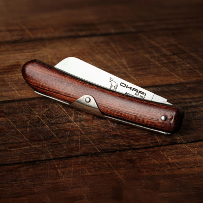 KO02590 Okapi Biltong – Couteau Pliant | Lame N690 Inox | Manche Bois Stabilisé | Slip Joint South Africa - Livraison Gratuite