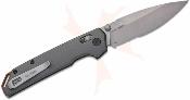 KS2038ST Kershaw Iridium Spear Point – Couteau pliant DuraLock Lame Acier D2 Stonewash Serrated Manche Aluminium Gris - Livraison Gratuite