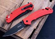 KS8650ST Kershaw Barricade | Couteau Pliant Assisté | Lame Clip Point Acier 8Cr13MoV | Manche GFN Orange | Brise-Vitre & Coupe-Sangle - Livraison Gratuite