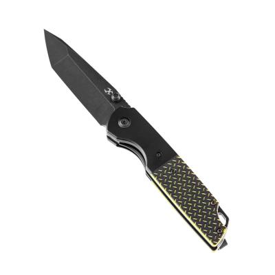 KT1005T2 Couteau Kansept Warrior Tanto Black/Green Lame Acier D2 IKBS - Livraison Gratuite