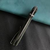 KUB314N  Kubey Ruckus – Couteau Liner Lock | Lame Drop Point AUS-10 SW | Manche Micarta Green | Bearing - Livraison Gratuite
