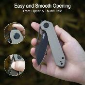 KUB321V Kubey Royal | Lame Acier 14C28N Blackwashed | Manche G10 Kaki | Ball Bearing | Liner Lock - Livraison Gratuite