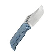 KUB402B Kubey Hamster Blue – Couteau Pliant Frame Lock | Lame Clip Point Satin 14C28N | Manche Titane KIVT - Livraison Gratuite