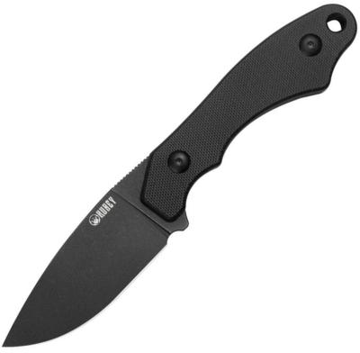 KUB467B — Couteau Kubey TLB I Lame Acier Sandvik 14C28N BlackWash Drop-Point Manche G10 Noir Pleine Soie Housse Kydex Livraison Gratuite