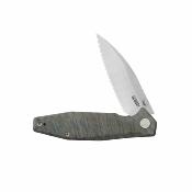 KUB474C Kubey Whammy Lame Acier 14C28N Satin Manche Titane Flamed Framelock - Livraison Gratuite