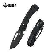 KUB504E Couteau KUBEY Stalker Lame Acier D2 Blackwash Manche G10 Noir Crossbar Lock - Livraison Gratuite