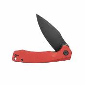 KUB901X Kubey Calyce | Lame Acier 14C28N Blackwashed | Manche G10 Red | Flipper | Liner Lock - Livraison Gratuite