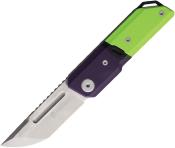 MAXMM272B Couteau Maxace Capsule II Lame Tanto Acier 10CR15COMOV Manche G-10 Green/Purple - Livraison Gratuite
