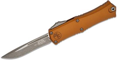 MCT1705M10APTA Couteau Microtech Hera II Mini OTF Lame Drop Point Acier Bohler M390MK Manche Aluminium Tan - Livraison Gratuite