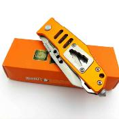 MR558 Couteau de Secours Marbles Orange Rescue Lame 440A - Livraison Gratuite