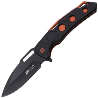 MTA2026BK Couteau Pliant MTech MT-A2026 Lame Acier 3Cr13MoV Manche Aluminium Noir Linerlock - Livraison Gratuite