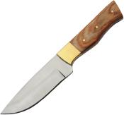 PA203447 Lot de 2 Poignard Rite Edge Skinner Cannon Wood Lame Acier Inox Etui Cuir - Livraison Gratuite 