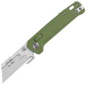 QS130UTB Cutter Pliant QSP Penguin Workmate Lame Acier SK5 Manche FRN Vert Glyde Lock - Livraison Gratuite