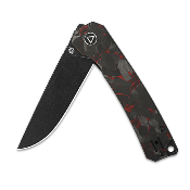 QS139F2 Couteau QSP Osprey CF/Red Lame Acier 14C28N IKBS - Livraison Gratuite