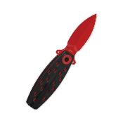 QS162D Couteau QSP Beetle Red Lame Acier Sandvik 14C28N Roulements à billes - Livraison Gratuite