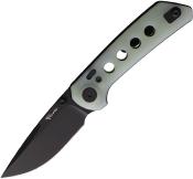 REA135 Couteau Reate PL-XT Jade Lame Acier Nitro-V Black Button Lock - Livraison Gratuite