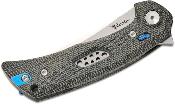 REA193 Reate Knives PL-7 – Couteau lame Acier Nitro-V Trailing Point Manche Micarta Black Verrouillage Pivot Lock Clip Titane - Livraison Gratuite