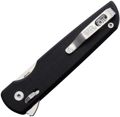RR2720 Couteau Rough Rider Slide-Lock Lame Drop Point Acier D2 Manche G-10 Noir Clip - Livraison Gratuite