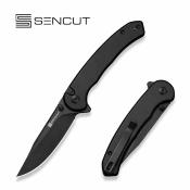 S251022 Sencut Ingot Black | Couteau Lame Acier D2 Black Clip Point | Manche Aluminium | Button Lock | Livraison Gratuite