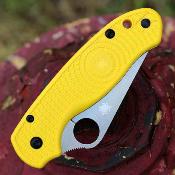 SC223SYL Couteau Spyderco Para 3 Lightweight Salt | Lame Acier CPM MagnaCut Manche FRN Yellow Compression Lock USA - Livraison Gratuite