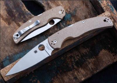 SC244MPCW Spyderco Native Chief - Lockback Lame Acier CPM CruWear Satin Manche Micarta Made USA - Livraison Gratuite
