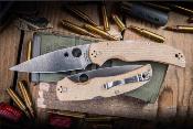 SC244MPCW Spyderco Native Chief - Lockback Lame Acier CPM CruWear Satin Manche Micarta Made USA - Livraison Gratuite