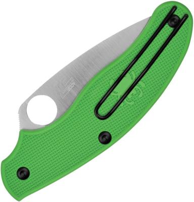 SC94SGR Couteau Spyderco UK Penknife Salt Lame Acier LC200N Manche FRN Vert Slipjoint USA - Livraison Gratuite
