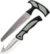 SCH1135986 Set de 2 Schrade Old Timer Hunter Couteau + Scie Lame Acier 8Cr13MoV - Livraison Gratuite 
