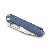 STEDT03BLU NOC DT-03 Blue – Lame Clip Point VG-10 Manche Titane Bleu Framelock Clip - Livraison Gratuite