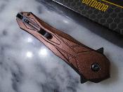 Lot de 3 TF2003BN Couteau Tac-Force Folder | Lame Drop Point Acier Inox | Manche Bronze Aluminum Linerlock - Livraison Gratuite