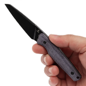 TG011B1 Tenable Parr Couteau Fixe Outdoor Lame Reverse Tanto Acier 14C28N Blk Manche Micarta Violet Housse Kydex - Livraison Gratuite