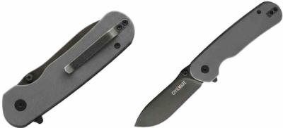 TR84353 Couteau Toor Knives General | Lame Acier 14C28N DLC Black | Manche G10 Gray | Linerlock - Made in USA - Livraison Gratuite