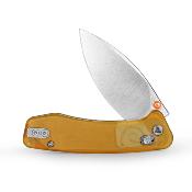 TVJM02YPN Couteau Trivisa Koala-Y Lame Drop Point Acier N690 Manche Ultem Sécurité Axis/Crossbar Bearing - Livraison Gratuite